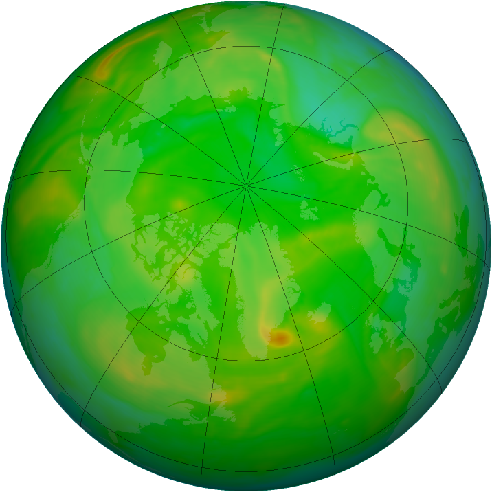 Arctic ozone map for 04 July 2006